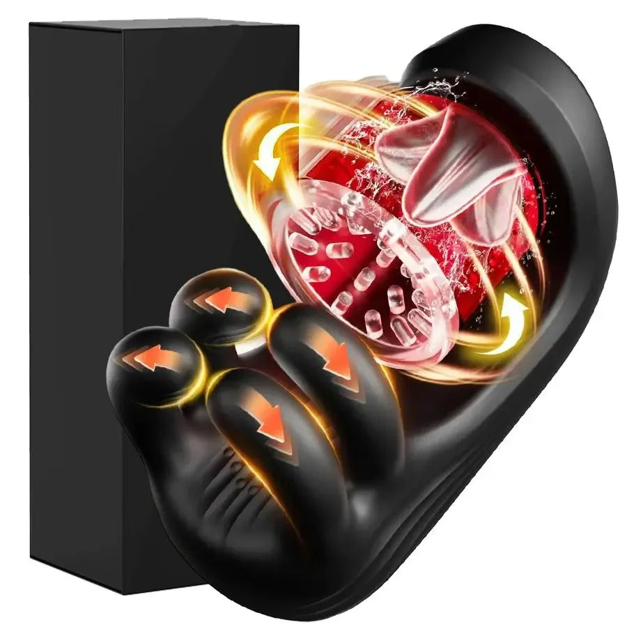 Männlicher Penisstimulator mit 9 Vibrations-, Rotations- und Saugmodi – Automatisches Massagegerät für intensives Vergnügen