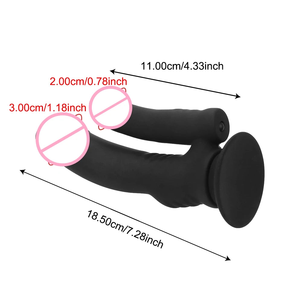 Vibrators Silicone Waterproof Vagina Clitoris Massager Lesbian Dildo Butt Plug Sex Toys for Women Female Double Dildo