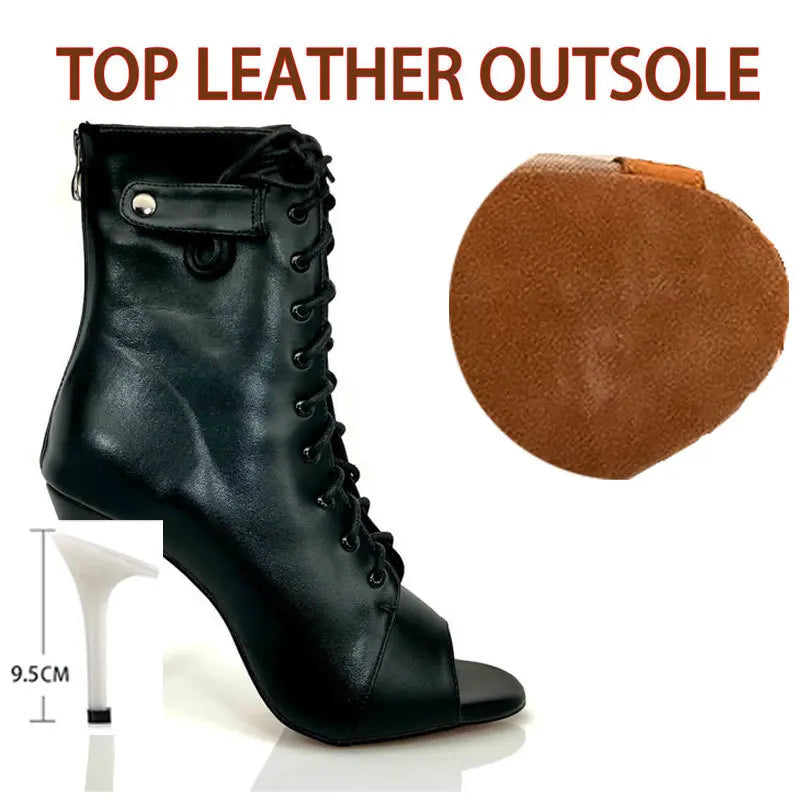 Sexy High Heel Boots für Damen - Elegante Stiefeletten mit Schnürung und Stilettoabsatz für Partys