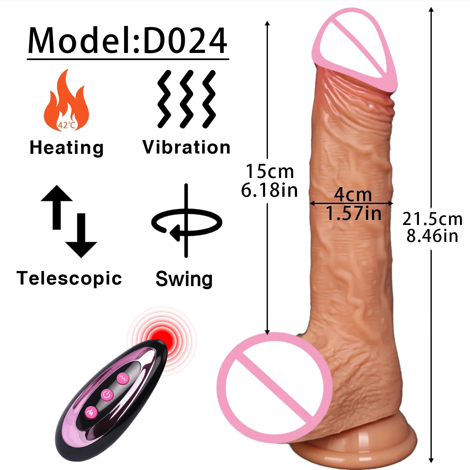 Vibrador realista para mujer con mando a distancia
