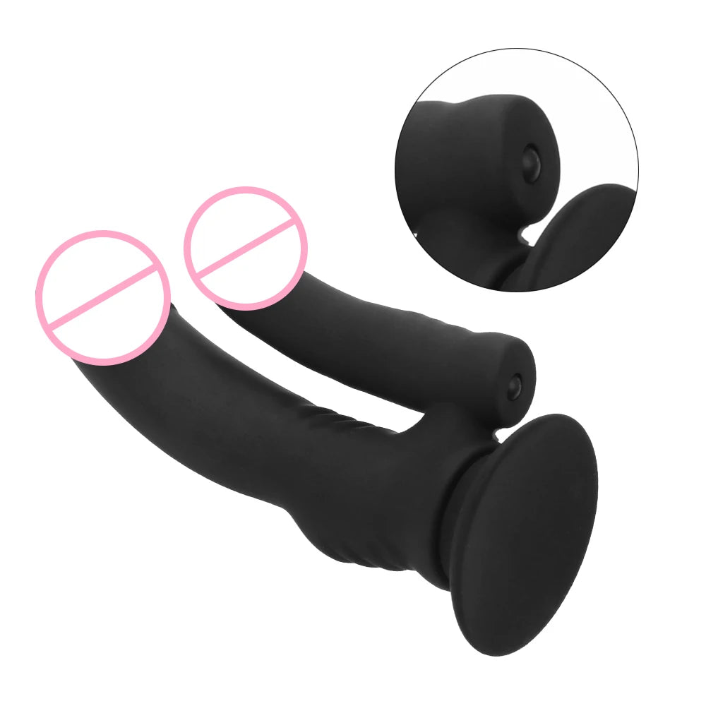 Vibrators Silicone Waterproof Vagina Clitoris Massager Lesbian Dildo Butt Plug Sex Toys for Women Female Double Dildo