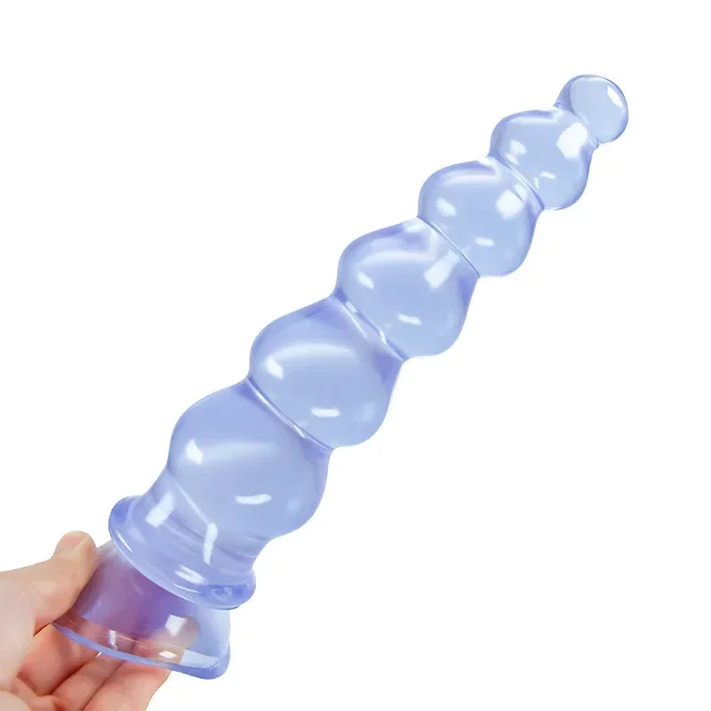 Set de Plugs Anal Gigantes con Cuentas - Anal Beads de PVC para Placer Anal Extremo y Estimulación Prostática