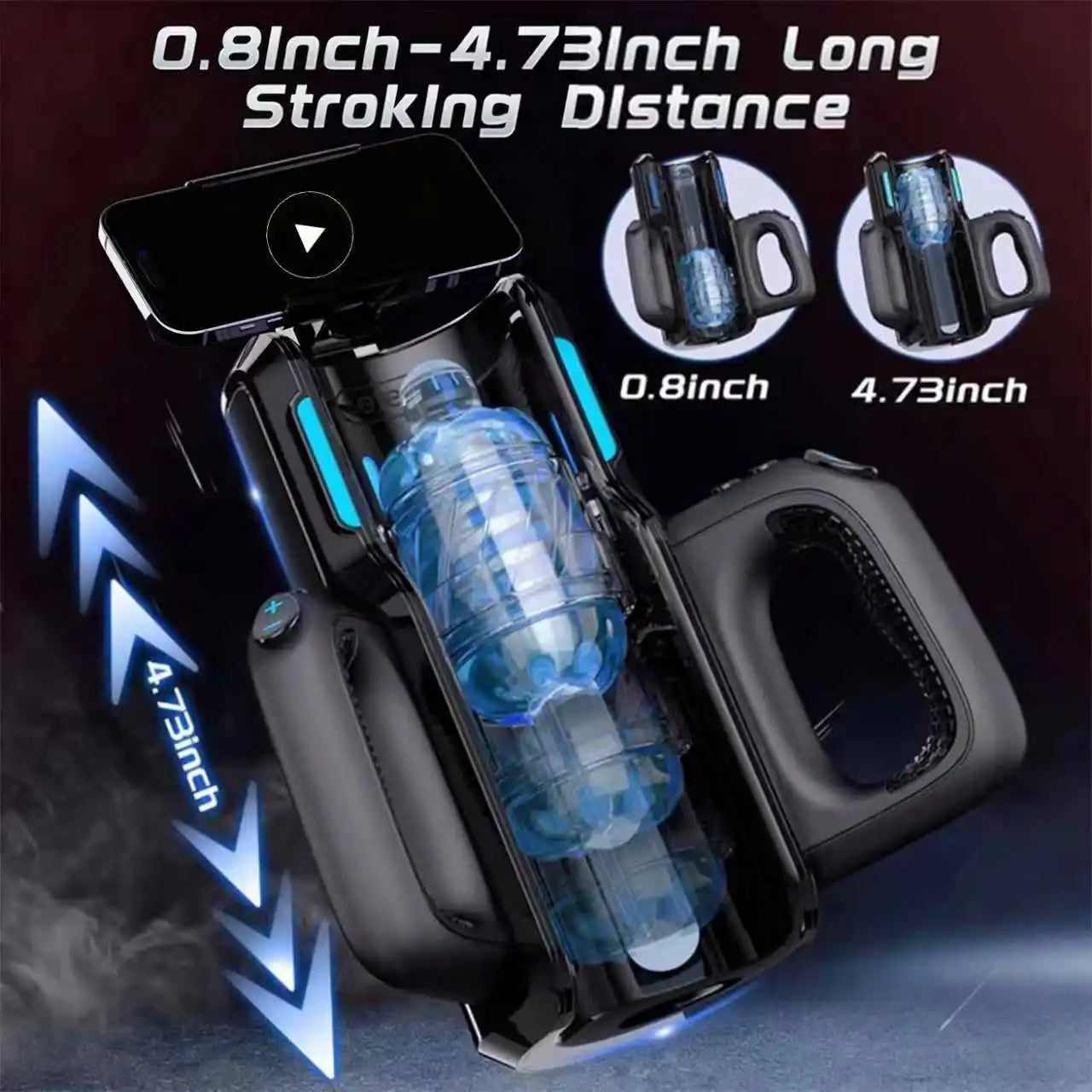 Leten High Speed Piston Stroker Automatischer Masturbator für Männer mit teleskopischem Vagina und starker Saugkraft