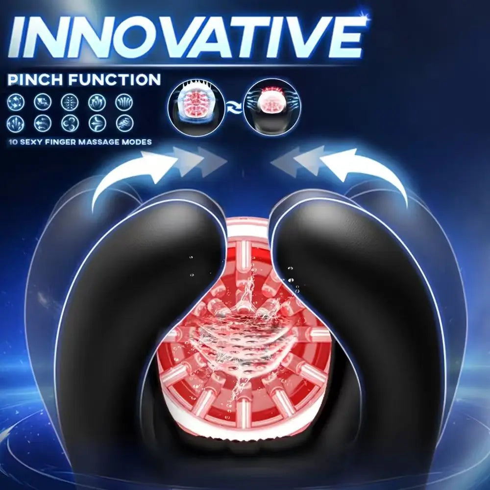 Männlicher Penisstimulator mit 9 Vibrations-, Rotations- und Saugmodi – Automatisches Massagegerät für intensives Vergnügen
