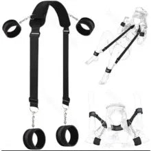 Kit BDSM de Sujeción para Cama - Arnés y Esposas Ajustables para Bondage Erótico en Pareja