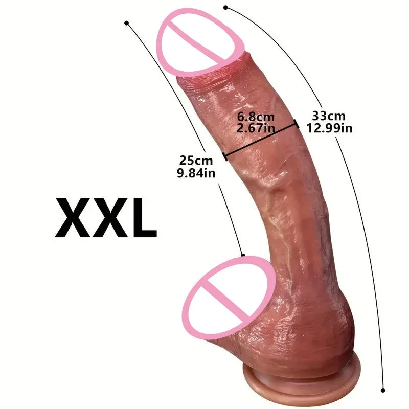 Riesiger, übergroßer realistischer Dildo – Enormer Dildo für tiefe Penetration und extremes Vergnügen