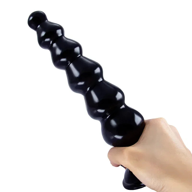 Set de Plugs Anal Gigantes con Cuentas - Anal Beads de PVC para Placer Anal Extremo y Estimulación Prostática