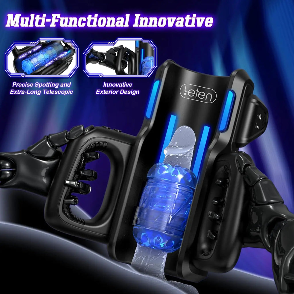 Leten High Speed Piston Stroker Automatischer Masturbator für Männer mit teleskopischem Vagina und starker Saugkraft