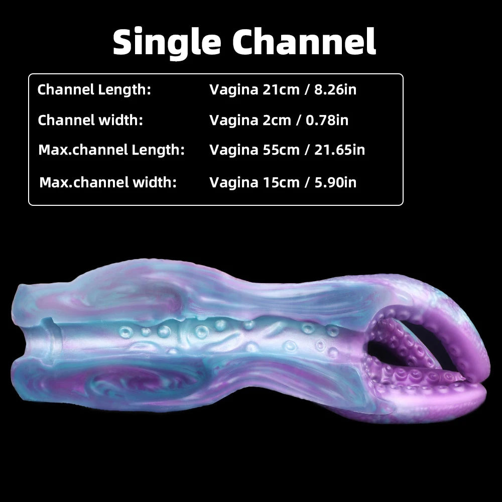 Männer-Masturbator Oktopus Fantasie mit Tentakeln – Silikon-Stroker mit Saugkanal und Stimulation