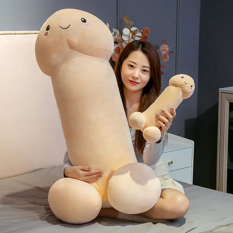 Peluche Divertido de Pene Gigante Suave - Cojín Realista Stuffed Plush para Regalos Picantes y Decoración