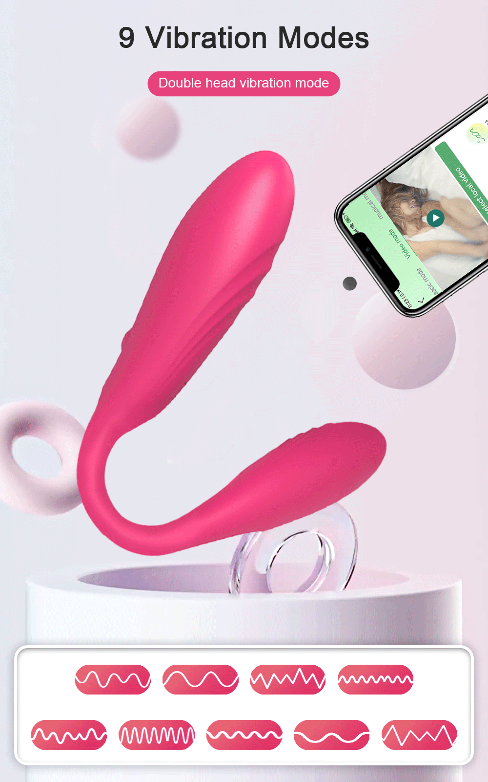 Zauberstab Vibrator Leistungsstarke Sexmaschine - Klitoris-Sauger und Massagegerät für Frauen mit 9 Intensiven Modi