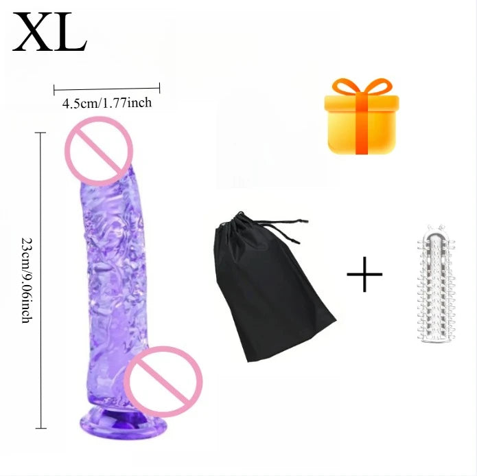 Realistischer Riesen-Dildo mit Saugnapf und Hoden – realistisches Sexspielzeug für intensives Vergnügen