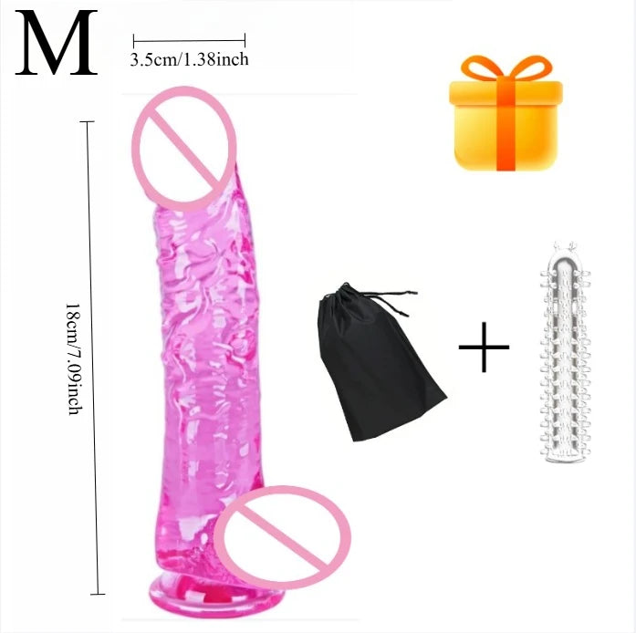 Realistischer Riesen-Dildo mit Saugnapf und Hoden – realistisches Sexspielzeug für intensives Vergnügen