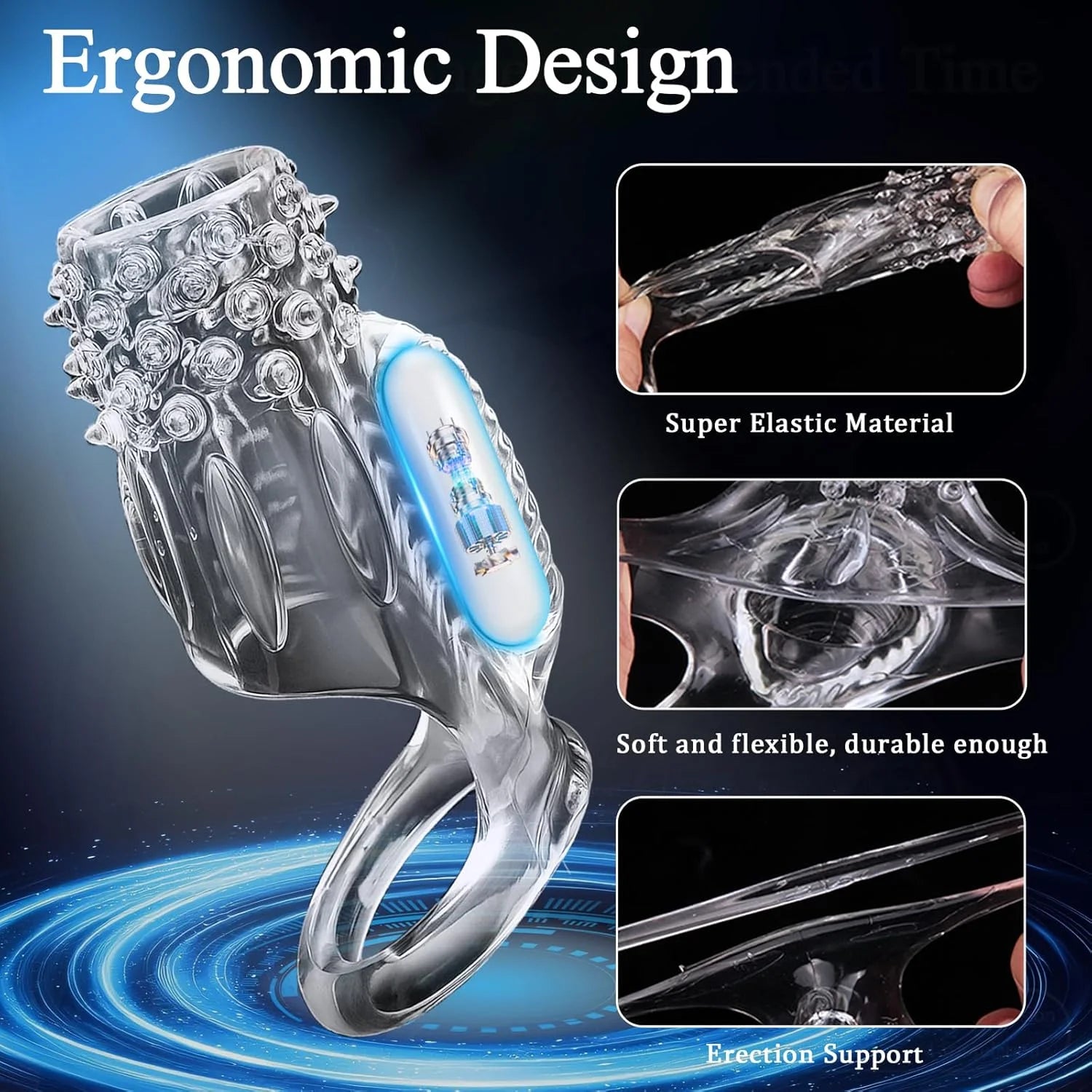 Anillo vibrador retardante para hombre