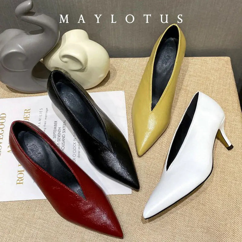 Luxus Sandalen mit 5,5 cm Blockabsatz – Sexy und elegante Pumps für Damen, Spitz zulaufend