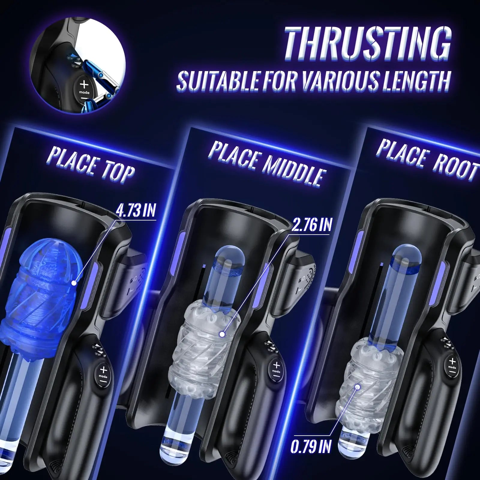 Leten High Speed Piston Stroker Automatischer Masturbator für Männer mit teleskopischem Vagina und starker Saugkraft