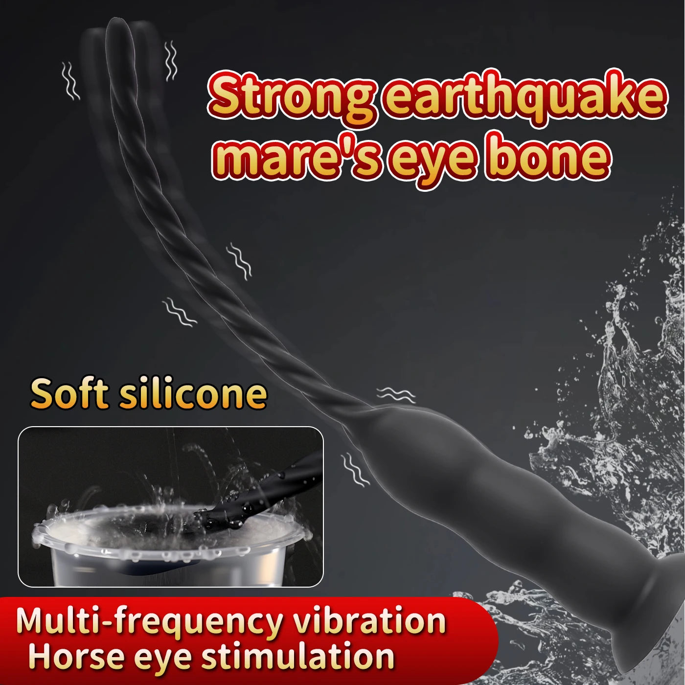 Männlicher Harnröhrenvibrator mit 10 Vibrationsmodi