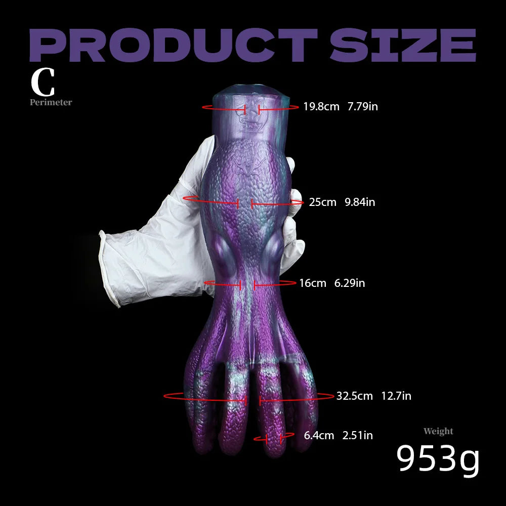 Männer-Masturbator Oktopus Fantasie mit Tentakeln – Silikon-Stroker mit Saugkanal und Stimulation