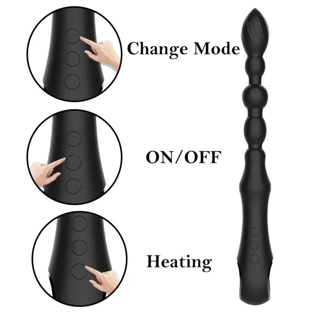 Beheizbarer Analplug aus weichem Silikon – Analstimulator mit Wärme zur Prostata- und Analfreudenmassage