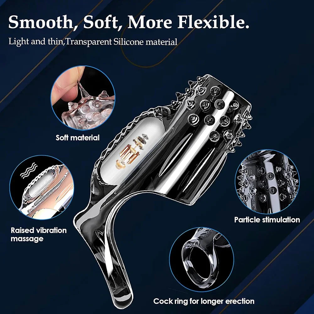 Anillo vibrador retardante para hombre
