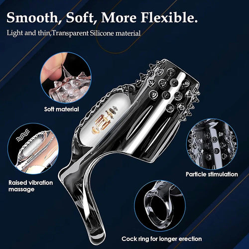 Anillo vibrador retardante para hombre