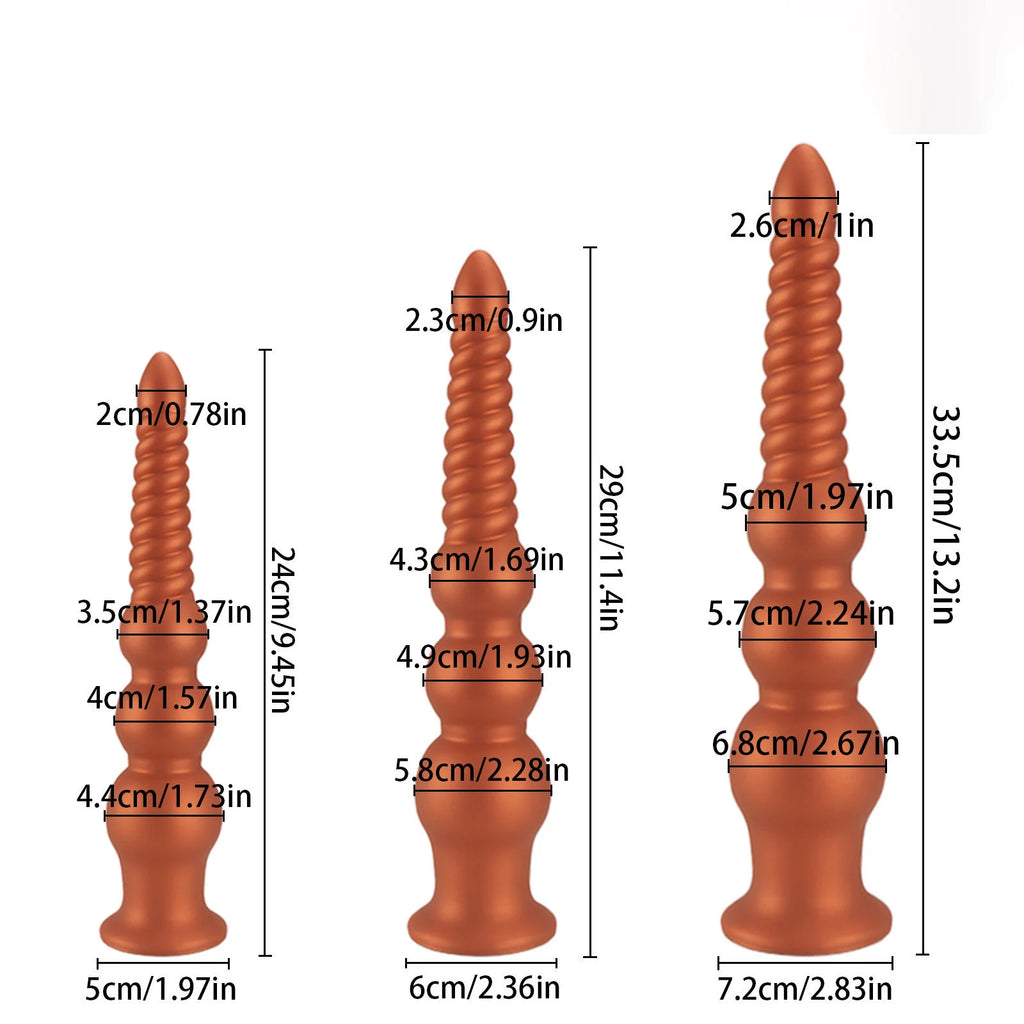 Set de Cuentas Anales Grandes y Dilatadores Anal – Plug Anal Progresivo con Consolador para Placer Avanzado