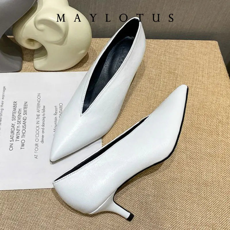 Luxus Sandalen mit 5,5 cm Blockabsatz – Sexy und elegante Pumps für Damen, Spitz zulaufend