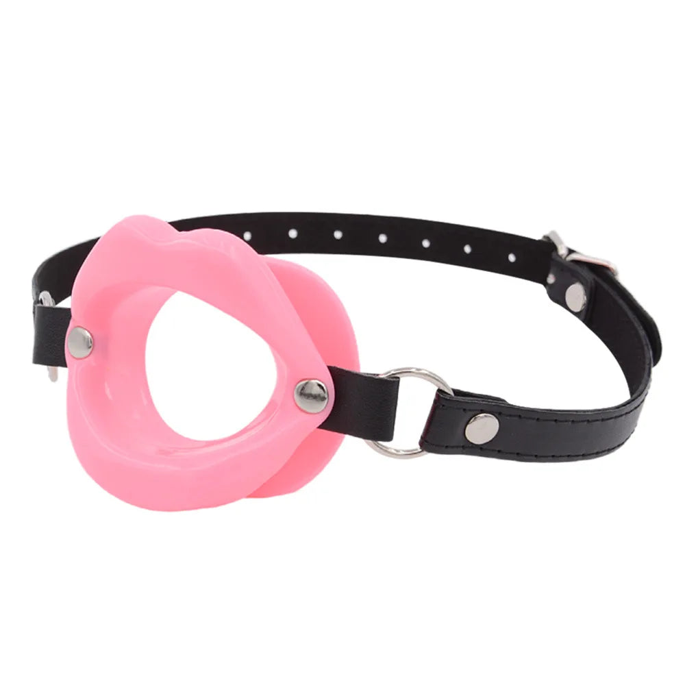 Set de 4 Mordazas con Bola de Silicona Abierta – Gag Ball BDSM Ajustable para Juegos Eróticos y Bondage