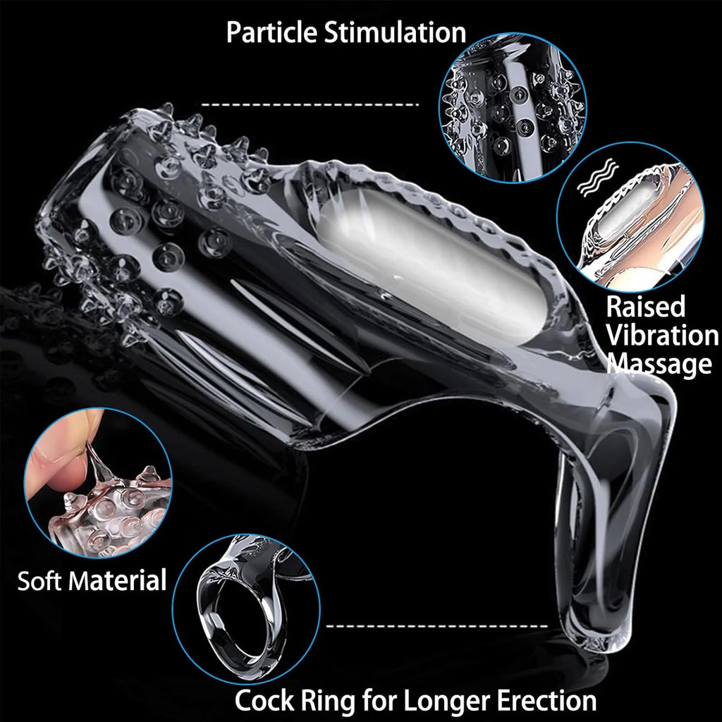 Anillo vibrador de silicona para hombre — erección más duradera