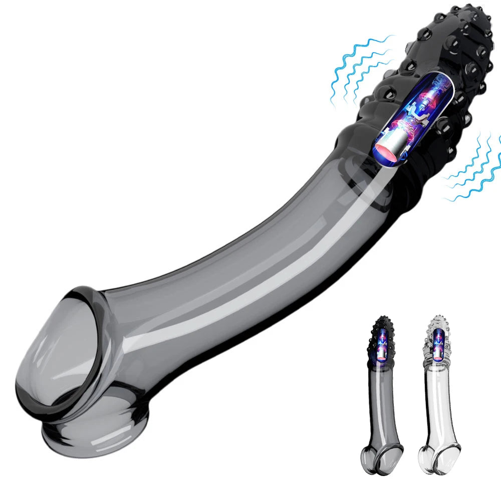 Wiederaufladbarer Penisverlängerer mit Vibrationsfunktion und Verzögerungseffekt