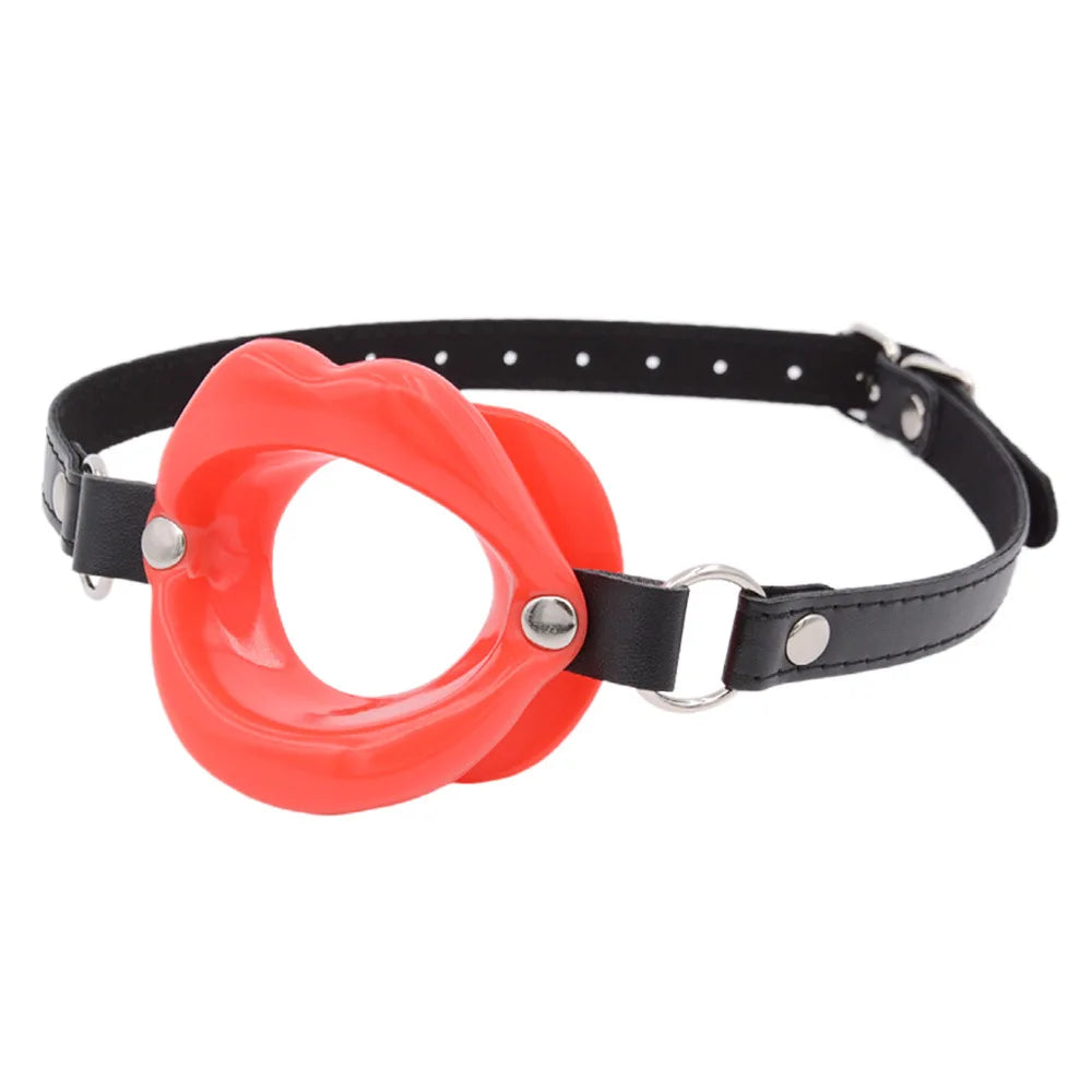 Set de 4 Mordazas con Bola de Silicona Abierta – Gag Ball BDSM Ajustable para Juegos Eróticos y Bondage