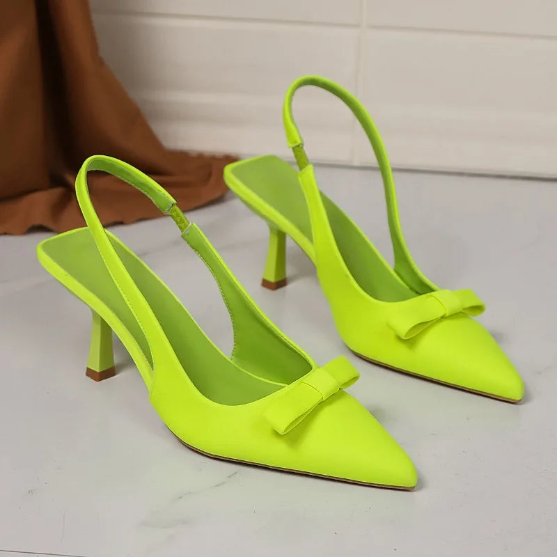 2026 Summer New Slip-on Stiletto Sandals Fashion Brand Designer Sexy Pointed Toe Party Women's High Heels Zapatos De Mujer
