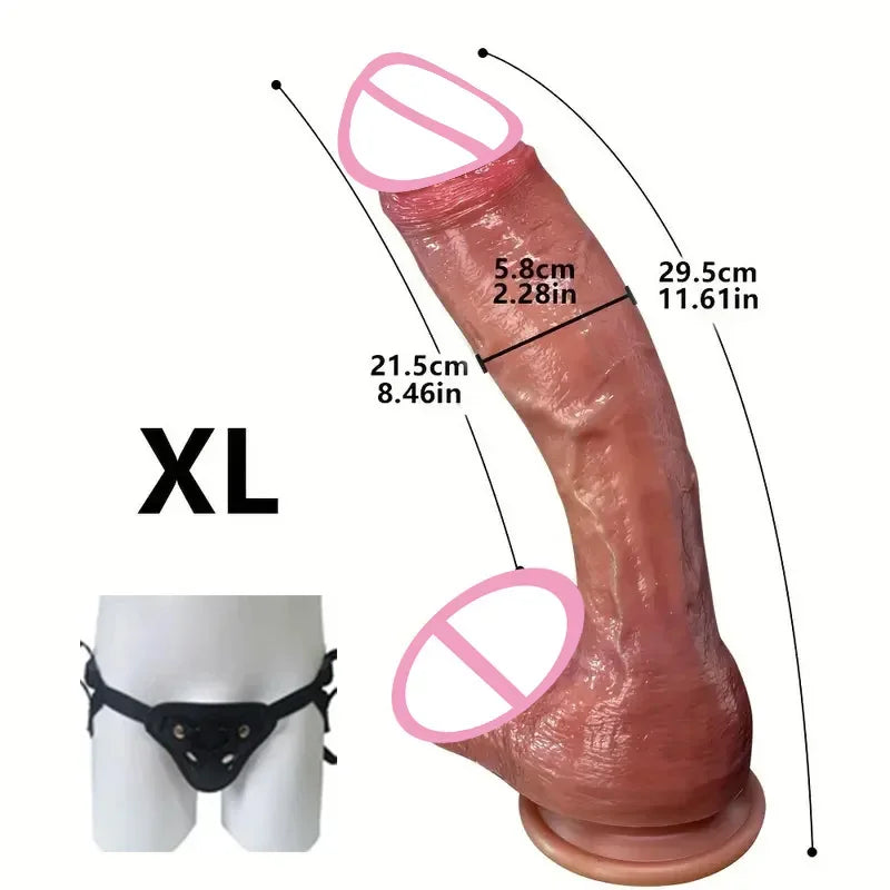 Riesiger, übergroßer realistischer Dildo – Enormer Dildo für tiefe Penetration und extremes Vergnügen