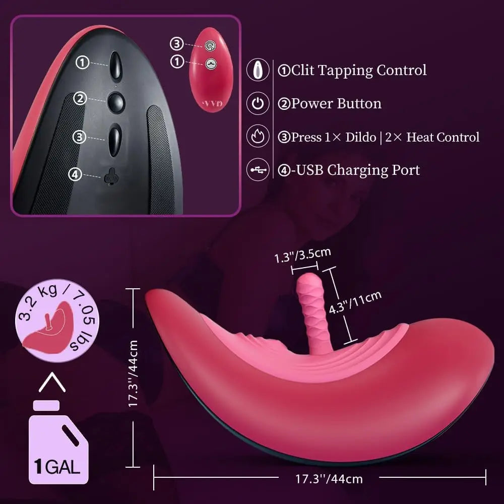 Kabellose Sexmaschine für Paare – Vibrationssattel mit 3 Motoren für Sie und Ihn